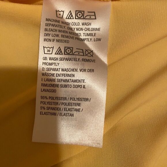 Susan Graver modern essentials top tunic orange/yellow slinky XL FIRM on PRICE - Picture 4 of 4